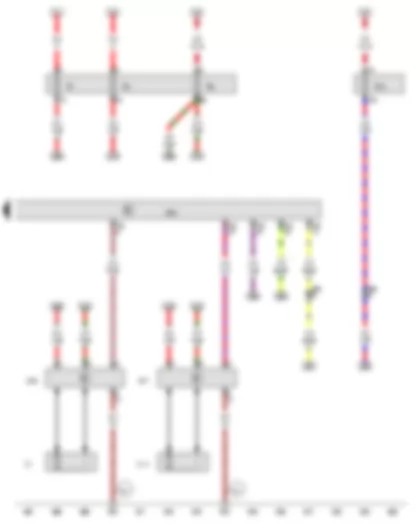 Wiring Diagram  AUDI Q7 2010 - Radiator fan control unit - Engine control unit - Radiator fan - Radiator fan 2