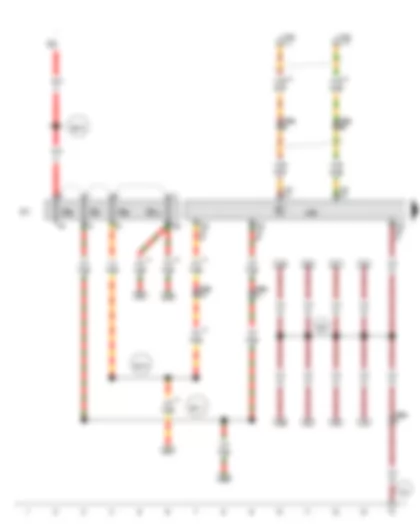 Wiring Diagram  AUDI Q7 2014 - Driver door control unit - Fuse carrier 1