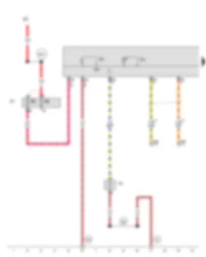 Wiring Diagram  AUDI Q7 2014 - Temperature sensor - Auxiliary heater control unit