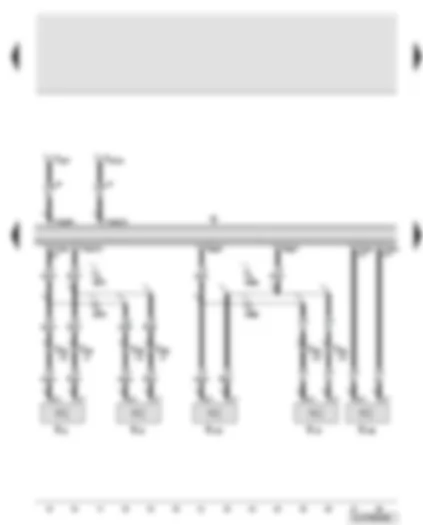 Wiring Diagram  AUDI Q7 2011 - Radio - front left treble loudspeaker - front left and right bass loudspeaker - front left mid-range loudspeaker - centre mid-range and treble loudspeaker