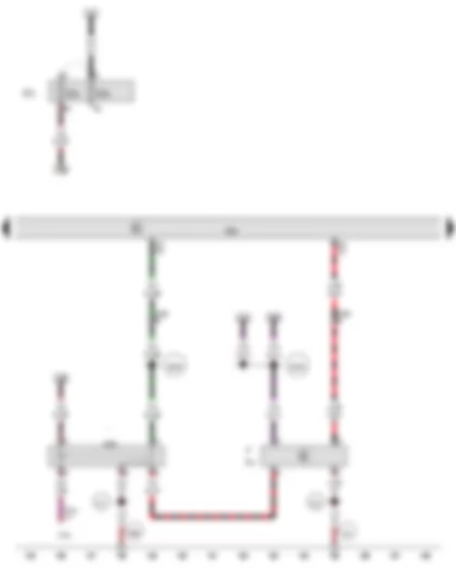 Wiring Diagram  AUDI Q7 2012 - Brake light switch - Brake pedal switch - Brake light suppression relay - Engine control unit