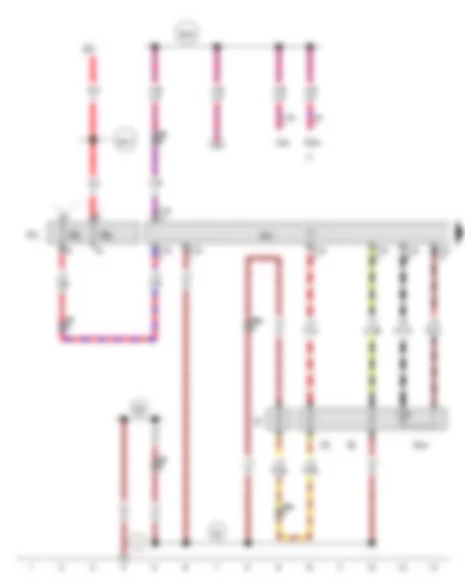 Wiring Diagram  AUDI Q7 2014 - Front left seat temperature sender - Control unit for front left seat ventilation - Heated seat cushion for driver seat - Heated backrest for driver seat - Driver seat cushion lateral support heater
