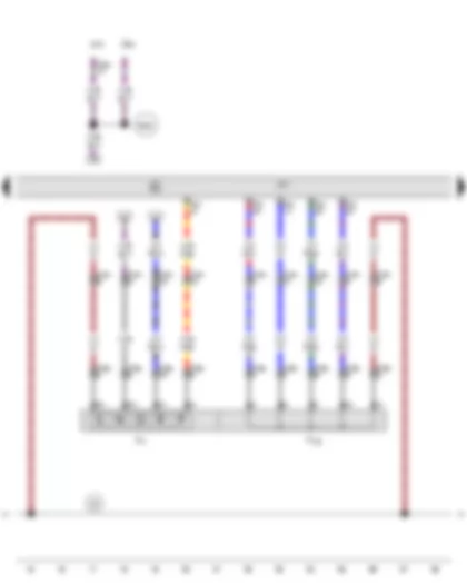 Wiring Diagram  AUDI Q7 2012 - Multifunction switch - Automatic gearbox control unit