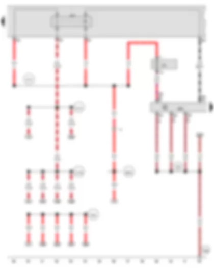 Wiring Diagram  AUDI Q7 2012 - Main relay - Engine control unit