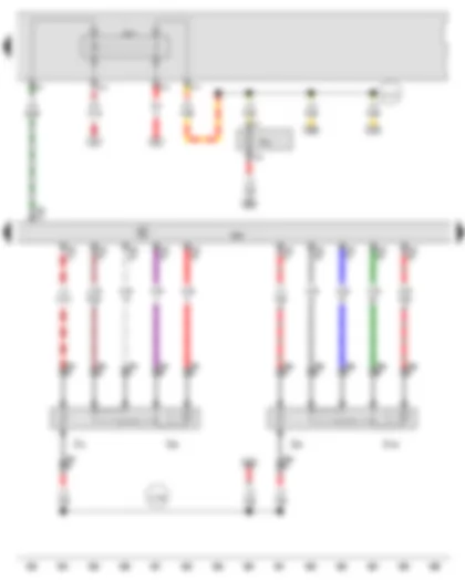 Wiring Diagram  AUDI Q7 2011 - Lambda probe - Engine control unit - Engine component current supply relay