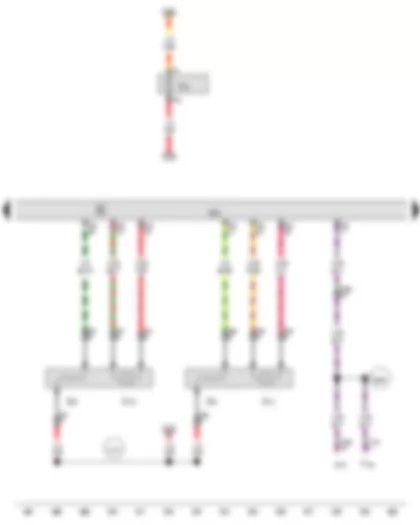 Wiring Diagram  AUDI Q7 2012 - Lambda probe after catalytic converter - Lambda probe 2 after catalytic converter - Engine control unit