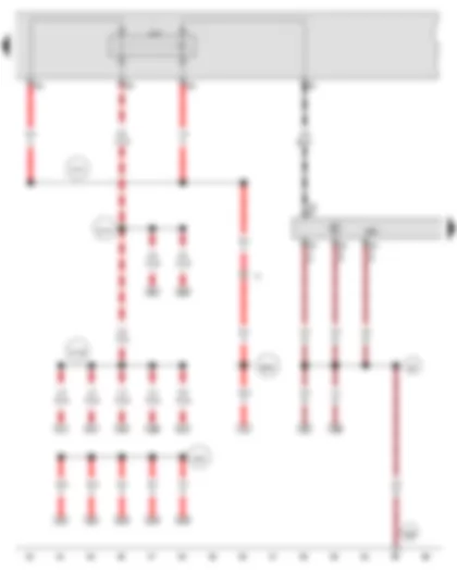 Wiring Diagram  AUDI Q7 2011 - Terminal 30 voltage supply relay - Engine control unit
