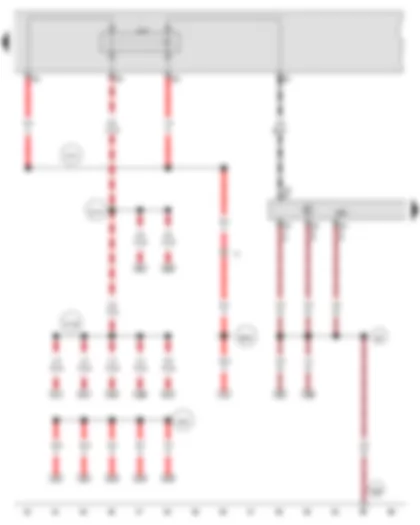 Wiring Diagram  AUDI Q7 2012 - Terminal 30 voltage supply relay - Engine control unit