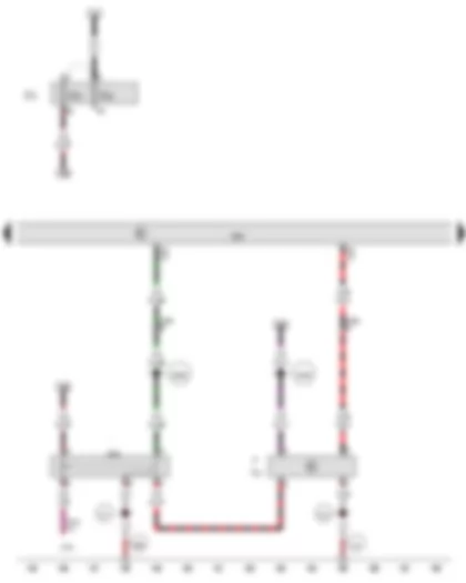 Wiring Diagram  AUDI Q7 2012 - Brake light switch - Brake pedal switch - Brake light suppression relay - Engine control unit