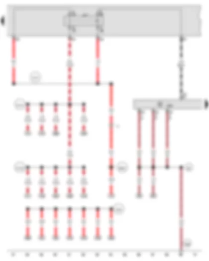 Wiring Diagram  AUDI Q7 2014 - Terminal 30 voltage supply relay - Engine control unit