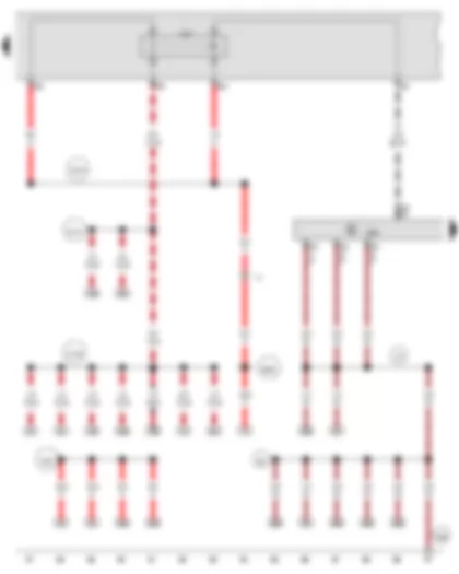 Wiring Diagram  AUDI Q7 2011 - Terminal 30 voltage supply relay - Engine control unit