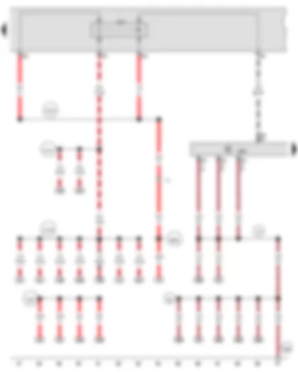 Wiring Diagram  AUDI Q7 2012 - Terminal 30 voltage supply relay - Engine control unit