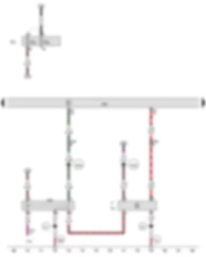 Wiring Diagram  AUDI Q7 2011 - Brake light switch - Brake pedal switch - Brake light suppression relay - Engine control unit