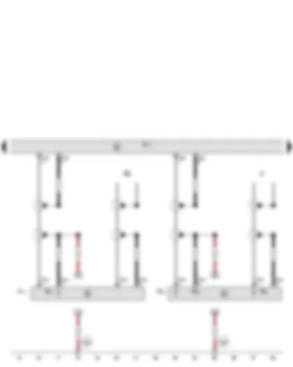 Wiring Diagram  AUDI Q7 2012 - Aerial amplifier - Aerial amplifier 2 - Digital TV tuner