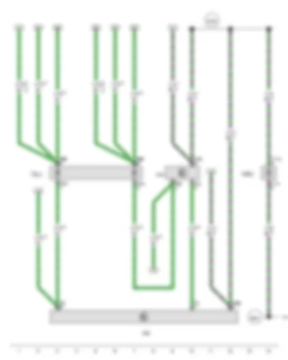 Wiring Diagram  AUDI Q7 2017 - Connection (diagnosis) - in interior wiring harness - Connection 1 (diagnosis) - in main wiring harness
