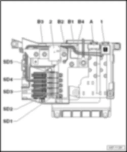 AUDI Q7 2014 Fuses (SD) on fuse holder D
