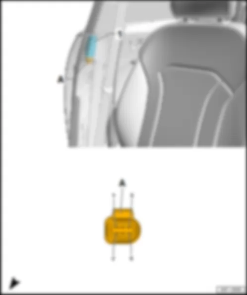 AUDI Q7 2017 Fitting location, rear passenger-side ioniser J1108