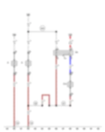 Wiring Diagram  AUDI R8 2007 - Relay for heated partition glass - Heated rear window - Heated partition glass