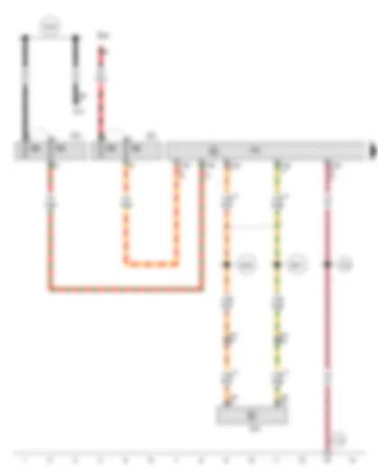 Wiring Diagram  AUDI R8 2008 - Parking aid control unit - Fuse carrier 2 - Fuse carrier 4