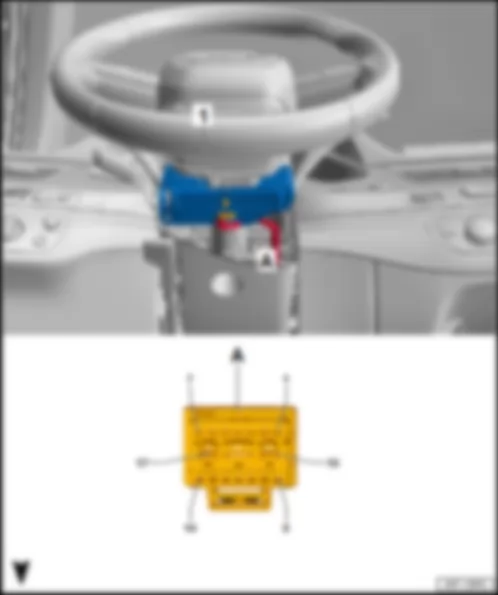 AUDI R8 2016 Fitting location, steering column electronics control unit J527