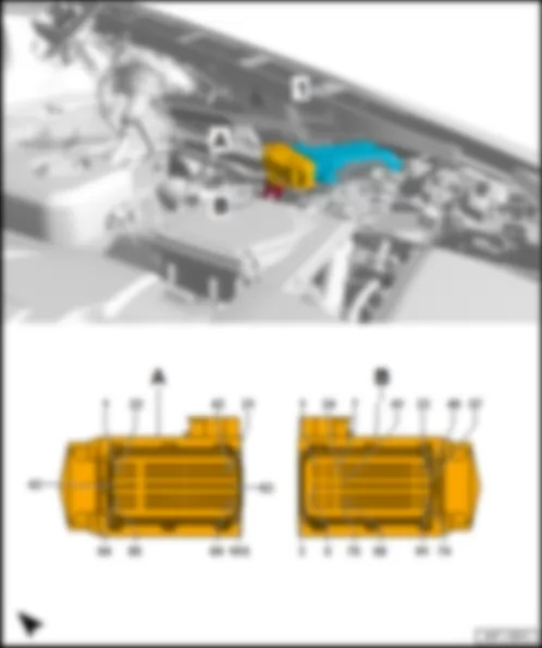 AUDI R8 2017 Fitting location, engine control unit  J623 / J624