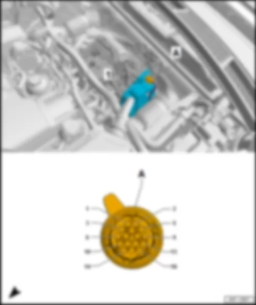 AUDI R8 2017 Fitting location,  mechatronic unit for dual clutch gearbox J743