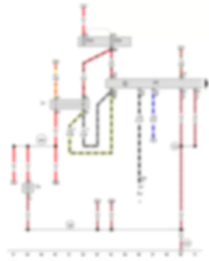 Wiring Diagram  AUDI TT 2009 - Suppression filter - Main relay - Engine control unit