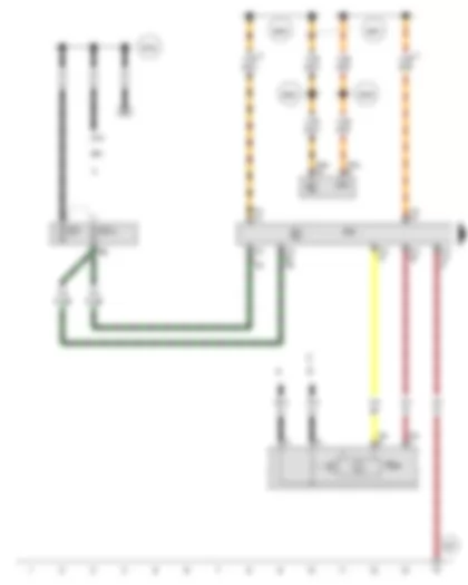 Wiring Diagram  AUDI TT 2009 - Airbag control unit - Data bus diagnostic interface