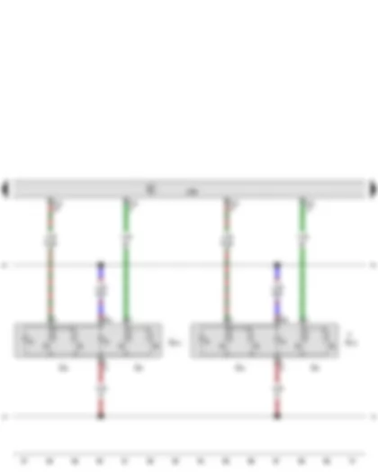 Wiring Diagram  AUDI TT 2007 - Operating unit for window regulator in driver door - Driver door control unit