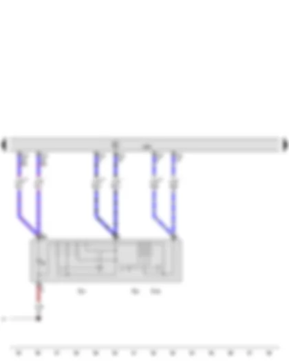 Wiring Diagram  AUDI TT 2008 - Mirror adjustment switch - Driver door control unit