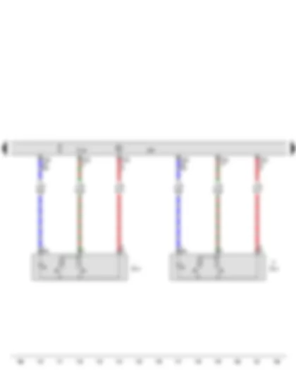 Wiring Diagram  AUDI TT 2008 - Window regulator switch in front passenger door - Front passenger door control unit