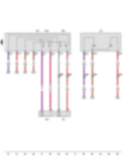 Wiring Diagram  AUDI TT 2011 - Front passenger seat backrest limit switch - Front passenger seat adjustment operating unit