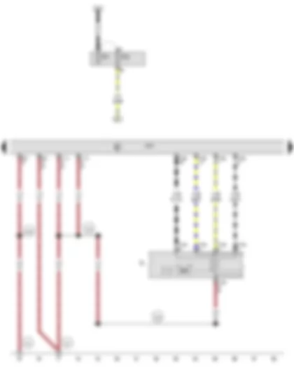Wiring Diagram  AUDI TT 2008 - Light switch - Onboard supply control unit