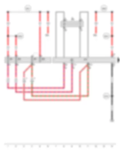 Wiring Diagram  AUDI TT 2009 - Onboard supply control unit - Terminal 15 voltage supply relay 2