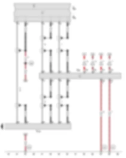 Wiring Diagram  AUDI TT 2009 - Radio - telephone and navigation system aerial - Aerial amplifier for mobile telephone - Telephone bracket