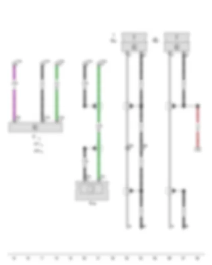 Wiring Diagram  AUDI TT 2008 - Radio - telephone and navigation system aerial - Telephone aerial - Microphone unit in front roof module - 18-pin connector