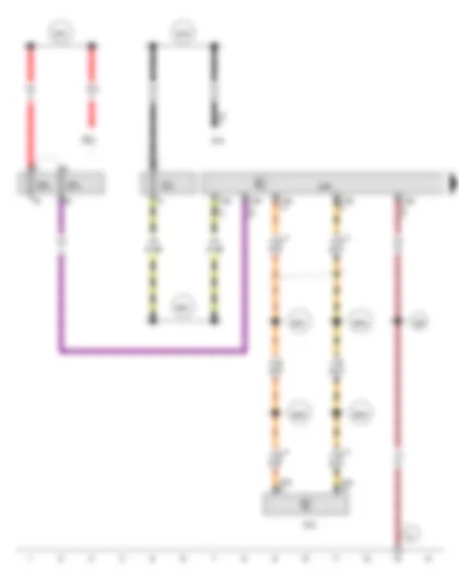 Wiring Diagram  AUDI TT 2009 - Parking aid control unit - Fuse 7 on fuse holder C