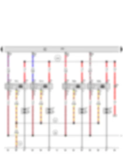 Wiring Diagram  AUDI TT 2008 - Engine control unit - Ignition coil 1 with output stage