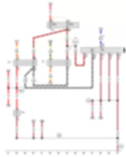 Wiring Diagram  AUDI TT 2009 - Suppression filter - Fuel pump relay - Main relay - Engine control unit