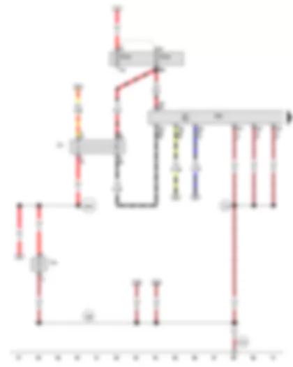 Wiring Diagram  AUDI TT 2011 - Suppression filter - Main relay - Engine control unit