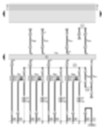 Wiring Diagram  AUDI TT 1999 - Motronic control unit - ignition coils