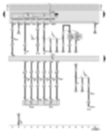 Wiring Diagram  AUDI TT 2005 - Motronic control unit - fuel pump relay - accelerator pedal position senders