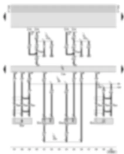 Wiring Diagram  AUDI TT 2005 - Motronic control unit - engine speed sender - Hall senders - knock sensor 1