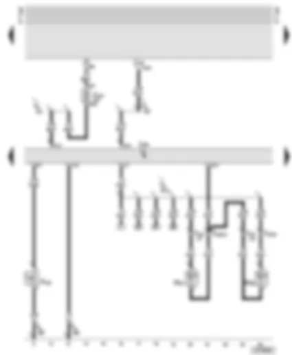 Wiring Diagram  AUDI TT 1999 - Central locking control unit - door warning lamp - left - door warning lamp - right