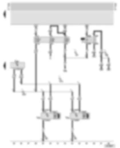 Wiring Diagram  AUDI TT 2003 - Headlight range control motors - fog light relay