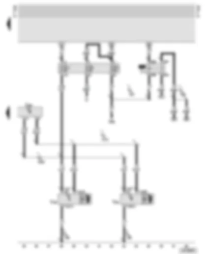 Wiring Diagram  AUDI TT 1999 - Headlight range control motors - fog light relay