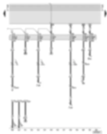 Wiring Diagram  AUDI TT 1999 - Diagnosis connection - fuses