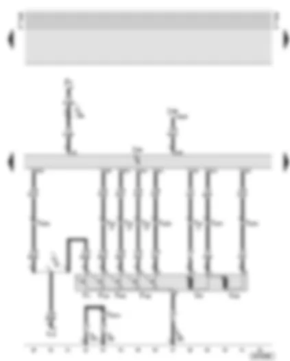 Wiring Diagram  AUDI TT 2003 - Central locking control unit - lock cylinder switch - front passenger