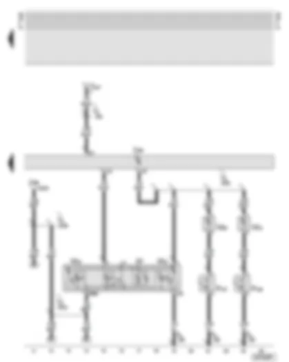 Wiring Diagram  AUDI TT 2003 - Central locking control unit - reading lamps - illuminated vanity mirrors