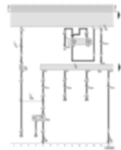 Wiring Diagram  AUDI TT 2000 - Control and display unit for air conditioner - coolant temperature warning switch - air conditioner pressure switch - high pressure sender